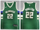 Nike Milwaukee Bucks #22 Khris Middleton Green Basketball Jersey