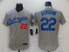 Nike Los Angeles Dodgers #22 Clayton Kershaw Gray Flexbase Jersey