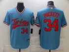 Nike Minnesota Twins #34 Kirby Puckett Blue Pullover Jersey