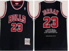 Chicago Bulls #23 Michael Jordan Black Throwback Retired Jersey