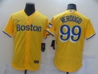 Nike Boston Red Sox #99 Alex Verdugo Yellow Flexbase Jersey