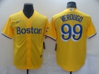 Nike Boston Red Sox #99 Alex Verdugo Yellow Cool Base Jersey