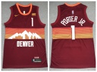 Nike Denver Nuggets #1 Michael Porter Red 2021 City Jersey