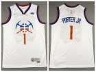 Nike Denver Nuggets #1 Michael Porter White 2021 Earned Jersey