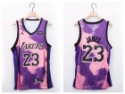 Nike Los Angeles Lakers #23 Lebron James Purple 2021 Fashion Jersey