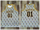 Gucci #01 Number White Mickey Mouse Jersey