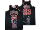 Chicago Bulls #23 Michael Jordan Black Portrait Jersey