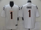 Cincinnati Bengals #1 Ja’Marr Chase 2021 White Vapor Limited Jersey