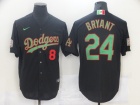 Nike Los Angeles Dodgers #8/24 Kobe Bryant Black Mexico Cool Base Jersey