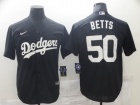 Nike Los Angeles Dodgers #50 Mookie Betts Black Cool Base Jersey