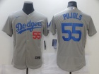 Nike Los Angeles Dodgers #55 Albert Pujols Gray Dodgers Flexbase Jersey