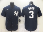 Nike New York Yankees #3 Babe Ruth Navy Blue Cool Base Jersey