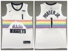 Nike Denver Nuggets #1 Michael Porter JR. White City Jersey