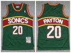 Seattle SuperSonics #20 Gary Payton Green with Red Crossband 1995-96 Throwback Jersey