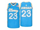 Laney High School Michael #23 Jordan Blue with All American SYL Patch Basketball Jersey