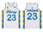 Laney High School Michael #23 Jordan White with All American SYL Patch Basketball Jersey