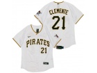 Nike Pittsburgh Pirates #21 Robert Clemente White Flex Base Jersey