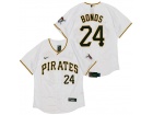 Nike Pittsburgh Pirates #24 Barry Bonds White Flex Base Jersey