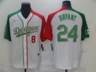 Nike Los Angeles Dodgers #8/24 Kobe Bryant White Mexican Heritage Night Cool Base Jersey