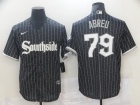 Nike Chicago White Sox #79 Jose Abreu Black Southside 2021 City Cool Base Jerseys