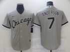 Nike Chicago White Sox #7 Tim Anderson Gray Cool Base Jerseys