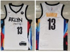 Nike Brooklyn Nets #13 James Harden 2021 White City Jersey