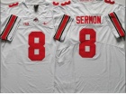 Ohio State Buckeyes #8 Trey Sermon White Jersey