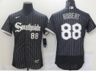 Nike Chicago White Sox #88 Luis Robert Black Southside 2021 City Flexbase Jerseys