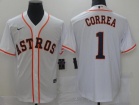 Nike Houston Astros #1 Carlos Correa White Cool Base Jerseys