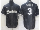 Nike Chicago White Sox #3 Harold Baines Black Southside 2021 City Cool Base Jerseys