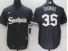 Nike Chicago White Sox #35 Frank Thomas Black Southside 2021 City Cool Base Jerseys