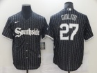 Nike Chicago White Sox #27 Lucas Giolito Black Southside 2021 City Cool Base Jerseys