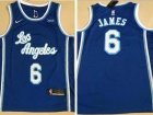 Los Angeles Lakers #6 Lebron James Blue Jersey