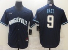 Nike Chicago Cubs #9 Javier Baez Blue City Cool Base Jersey