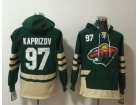 Minnesota Wild #97 Kirill Kaprizov Green Hoodies