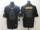 Jacksonville Jaguars #16 Trevor Lawrence Black with Golden Nanme Vapor Limited Jersey