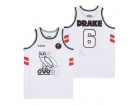 #6 Drake Toronto Skin White Basketball Jersey