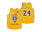 Los Angeles Lakers #24 MAMBA Yellow Mamba Forever Portrait Jersey