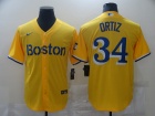 Nike Boston Red Sox #34 David Ortiz Yellow Cool Base Jersey