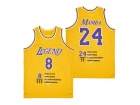 Los Angeles Lakers #8/24 Mamba Legend Yellow Achievements Jersey