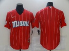 Miami Marlins Blank Red 2021 City Connect Jersey