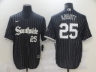 Nike Chicago White Sox #25 Sam Abbott Black Southside 2021 City Cool Base Jerseys