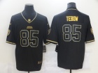 Jacksonville Jaguars #85 Tim Tebow Black with Golden Name Limited Jersey