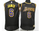 Los Angeles Lakers #6 Lebron James Black 2021 Earned Jersey