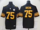 Pittsburgh Steelers #75 Joe Greene Black Color Rush Limited Jersey 