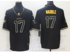 Miami Dolphins #17 Jaylen Waddle Black Golden Limited Jersey