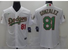 Nike Los Angeles Dodgers #81 Victor Gonzalez White Mexican Flexbase Jersey