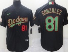 Nike Los Angeles Dodgers #81 Victor Gonzalez Black Mexican Flexbase Jersey