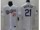 Los Angeles Dodgers #21 Walker Buehler White/Gold 2021 Gold Program Flexbase Jersey