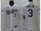 Los Angeles Dodgers #3 Chris Taylor White/Gold 2021 Gold Program Flexbase Jersey